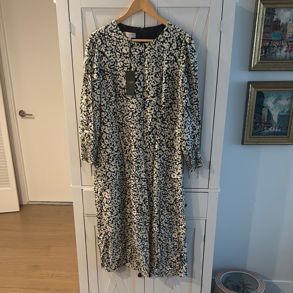 Hobbs London Chic Floral Long Sleeve Dress